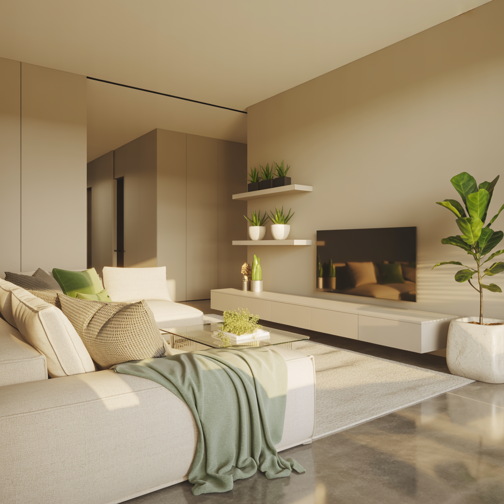 Modern living room interior in a Bay Area home