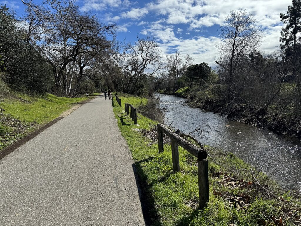 Los Alamitos Creek Trail in Almaden Valley, San Jose