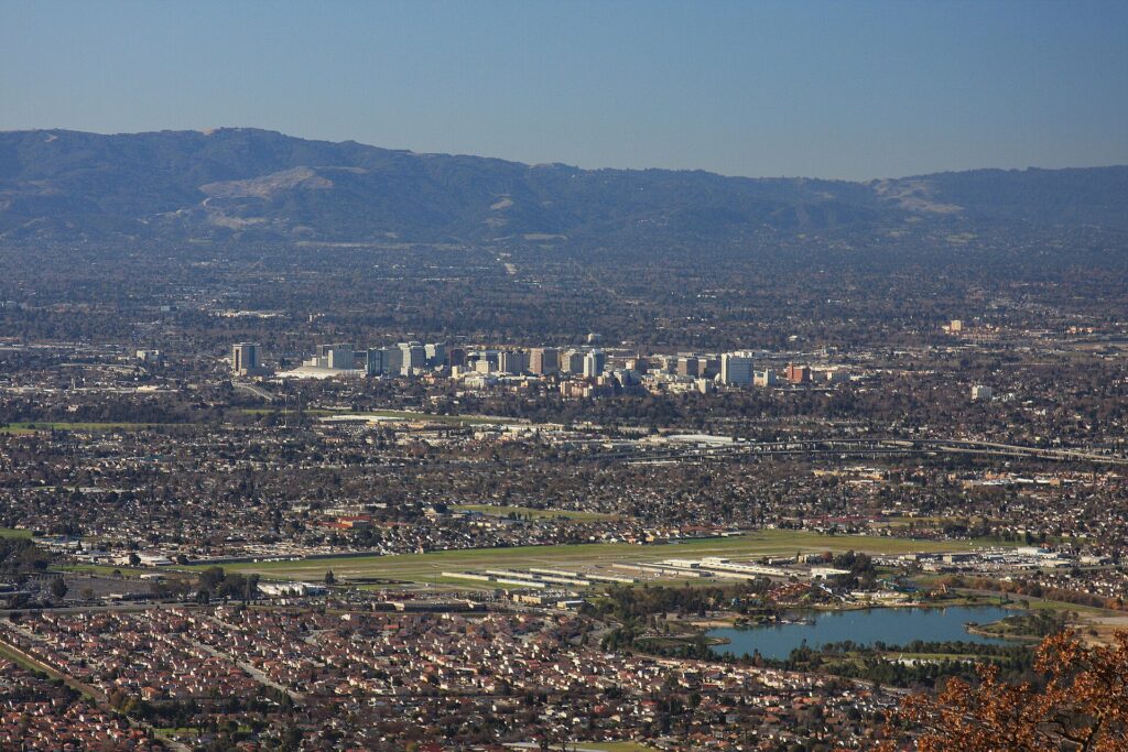 San Jose, California skyline on a clear day